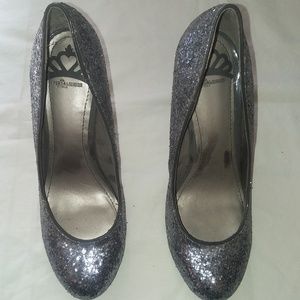 Sparkly Silver Glitter Holiday 4" Heels by Fergie